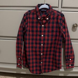 Janie and Jack Red and Blue Plaid Button Down Shirt
